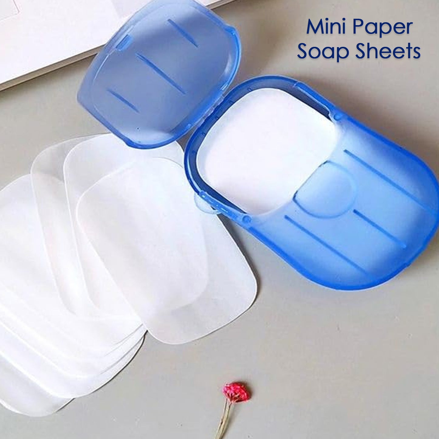 Portable Easy Carry Travel Paper Soap Sheet With Mini Box (20 Sheets In A Pack)
