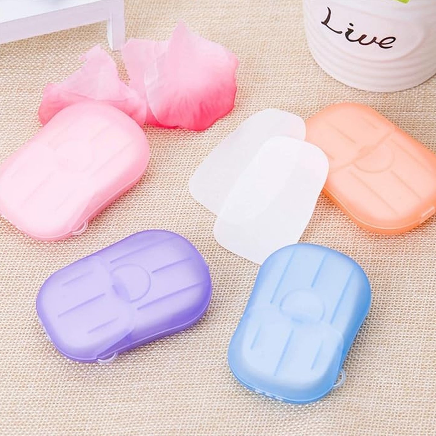 Portable Easy Carry Travel Paper Soap Sheet With Mini Box (20 Sheets In A Pack)